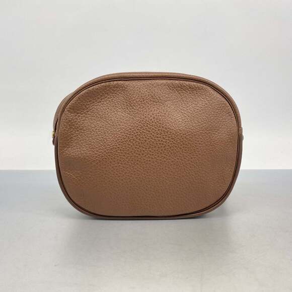 CHRISTIAN DIOR Brown Leather Shoulder Bag